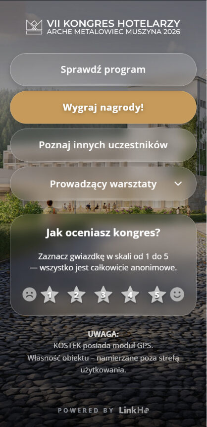 Widok PWA LinkHo na telefonie